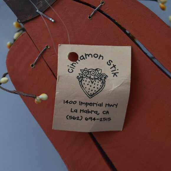 Decorative Wooden Pumpkin Jack O Lantern Wall Hanging 18" - Picture 3 of 3